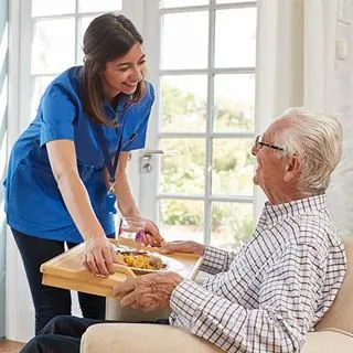 Hope Home Care nurse caring for a patient at home