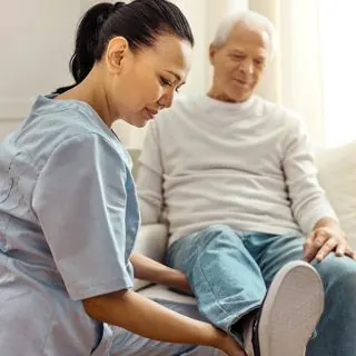 Hope Home Care team preparing patient equipment